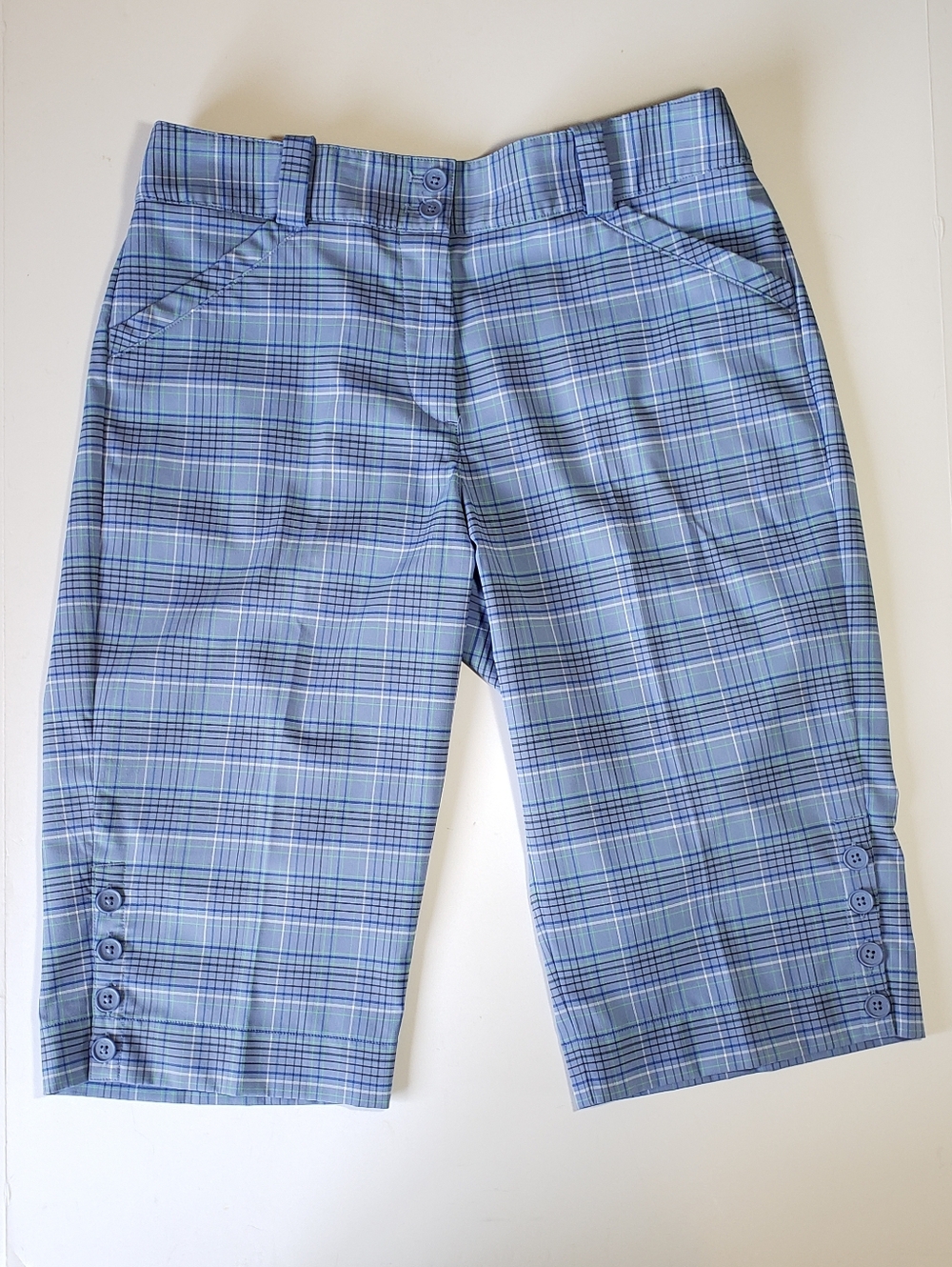 Nike Golf Plaid Blue Shorts Women's Size M